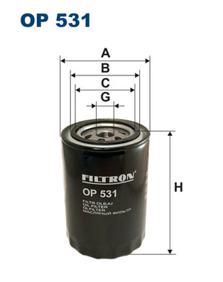 Filtru ulei OP 531 FILTRON