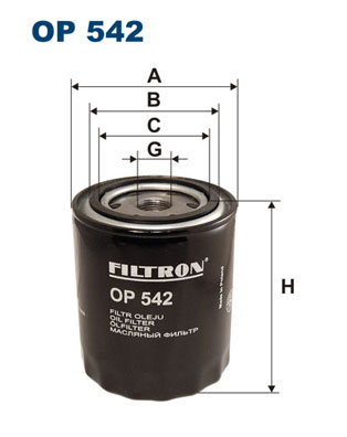 Filtru ulei OP 542 FILTRON