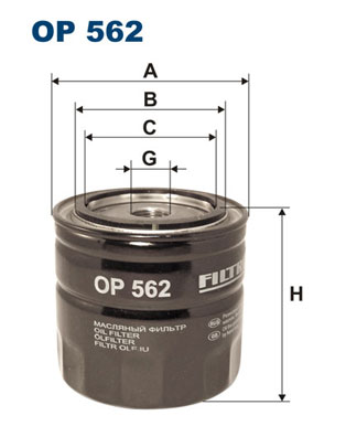 Filtru ulei OP 562 FILTRON