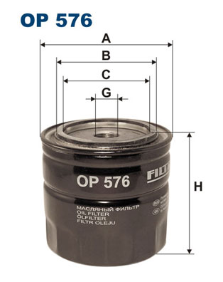 Filtru ulei OP 576 FILTRON