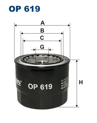 Filtru ulei OP 619 FILTRON