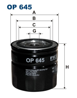 Filtru ulei OP 645 FILTRON