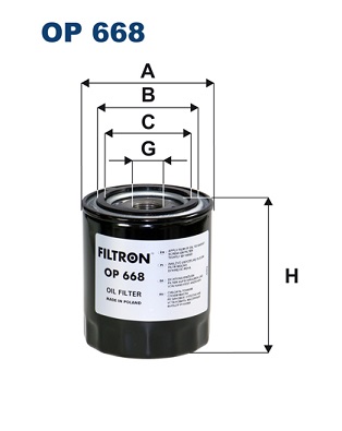 Filtru hidraulic, cutie de viteze automata OP 668 FILTRON