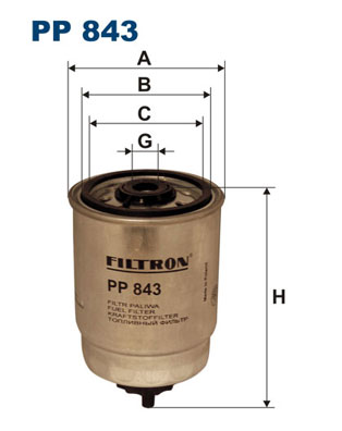 Filtru combustibil PP 843 FILTRON