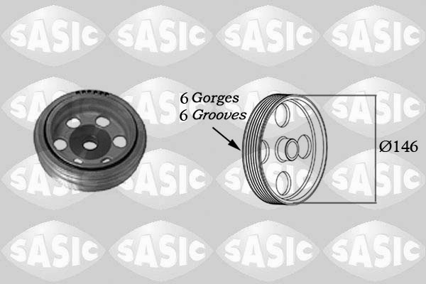 Fulie curea, arbore cotit 2150016 SASIC