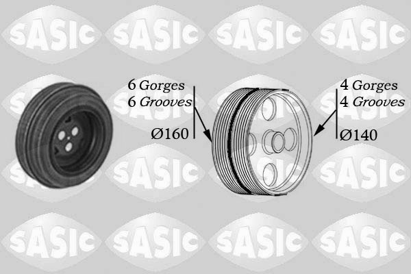 Fulie curea, arbore cotit 2150028 SASIC