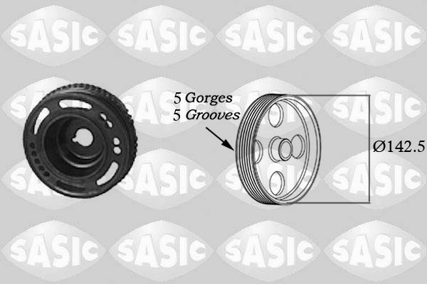 Fulie curea, arbore cotit 2156013 SASIC