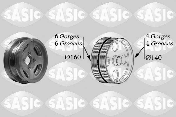 Fulie curea, arbore cotit 2156037 SASIC