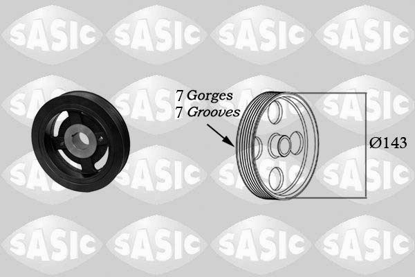 Fulie curea, arbore cotit 2156058 SASIC