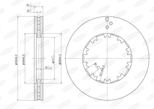 Disc frana BCR225A BERAL