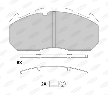 Set placute frana,frana disc BCV29030BK BERAL