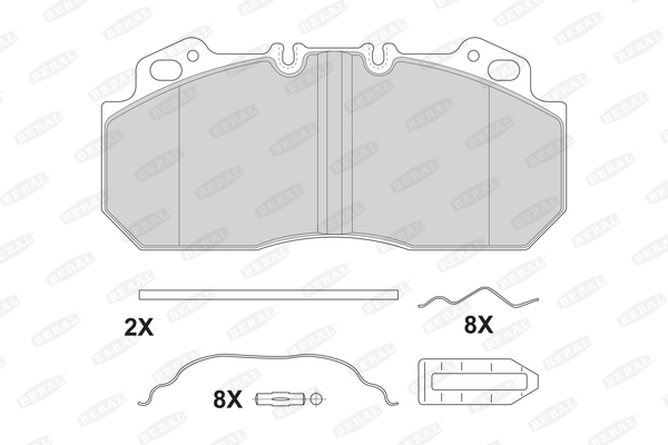 Set placute frana,frana disc BCV29090BK BERAL