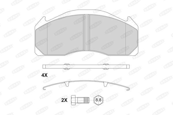 Set placute frana,frana disc BCV29125BK BERAL
