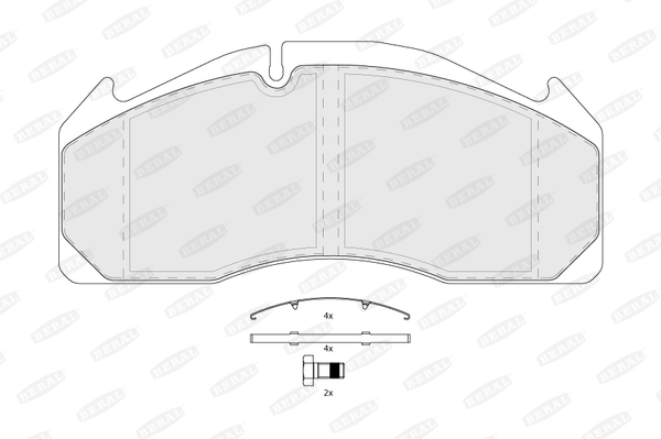 Set placute frana,frana disc BCV29125TK BERAL