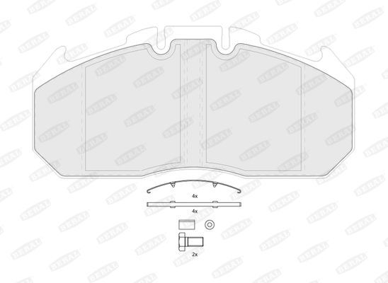 Set placute frana,frana disc BCV29131TK BERAL
