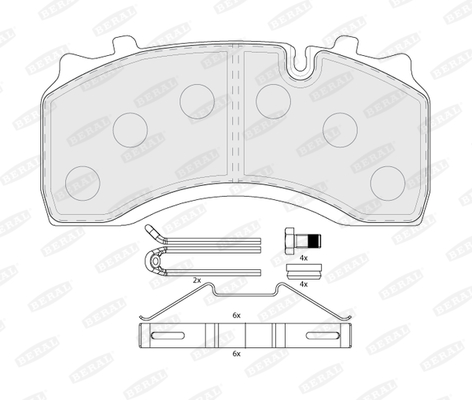 Set placute frana,frana disc BCV29142TK BERAL