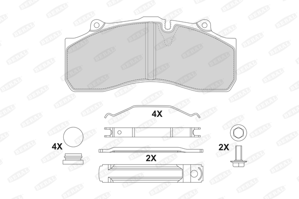 Set placute frana,frana disc BCV29143TK BERAL