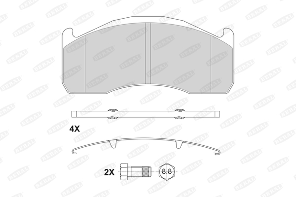 Set placute frana,frana disc BCV29151TK BERAL