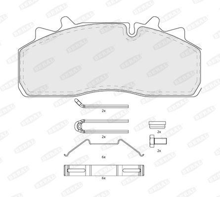 Set placute frana,frana disc BCV29159TK BERAL