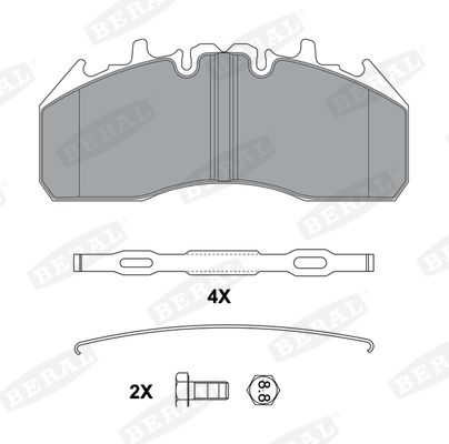 Set placute frana,frana disc BCV29174TK BERAL