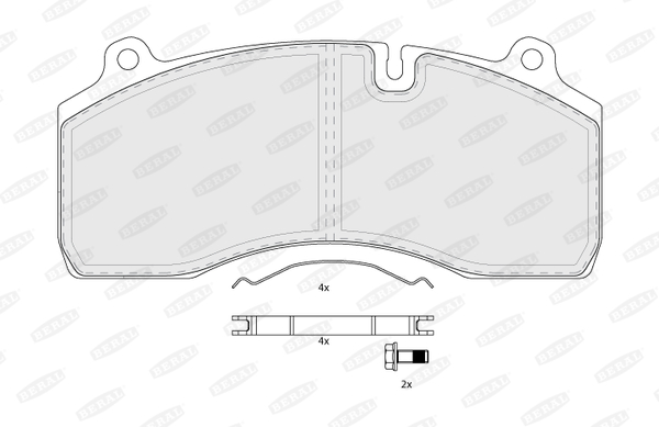 Set placute frana,frana disc BCV29181TK BERAL