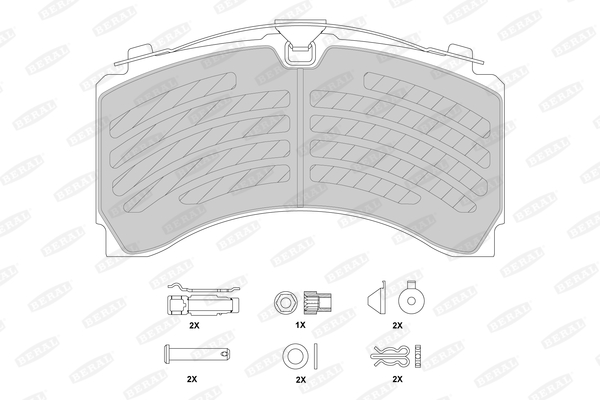 Set placute frana,frana disc BCV29244TK BERAL