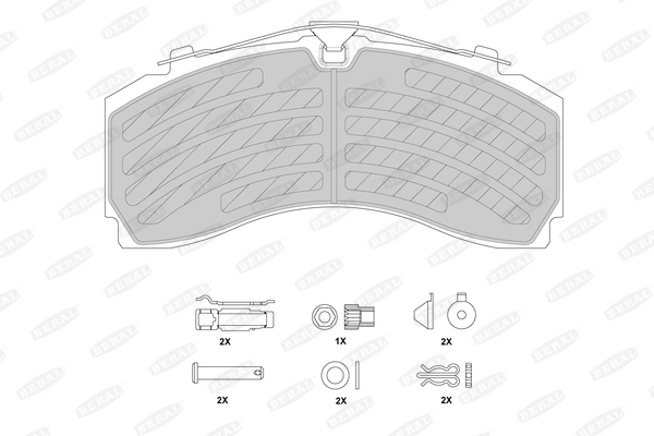 Set placute frana,frana disc BCV29246TK BERAL