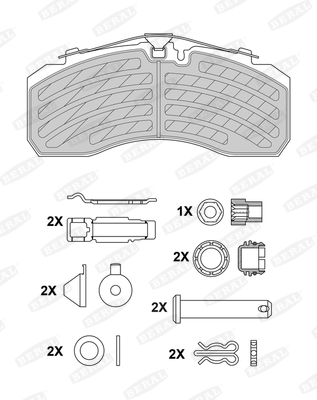 Set placute frana,frana disc BCV29253BK BERAL