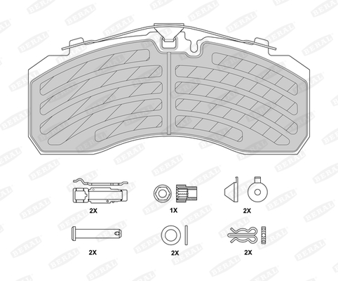 Set placute frana,frana disc BCV29253TK BERAL