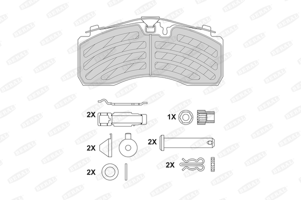 Set placute frana,frana disc BCV29257TK BERAL