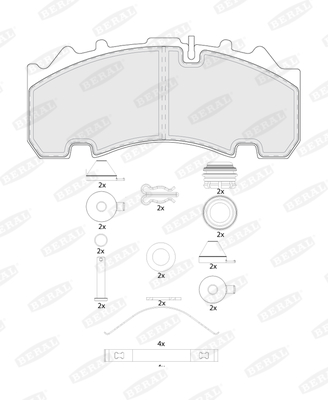 Set placute frana,frana disc BCV29263TK BERAL