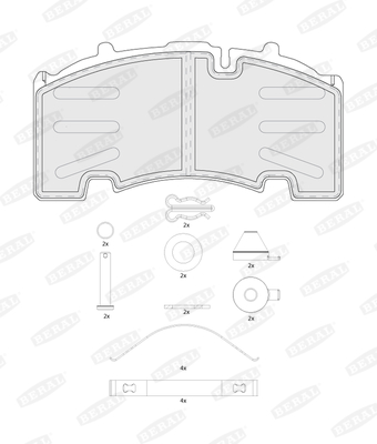 Set placute frana,frana disc BCV29264TK BERAL