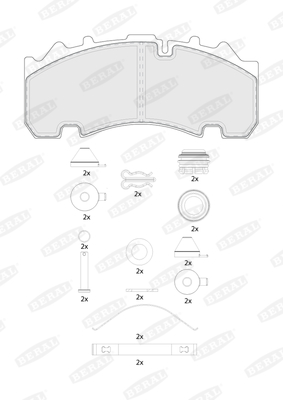 Set placute frana,frana disc BCV29265TK BERAL