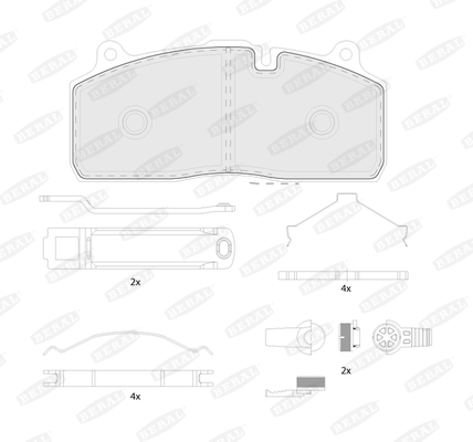 Set placute frana,frana disc BCV29274TK BERAL