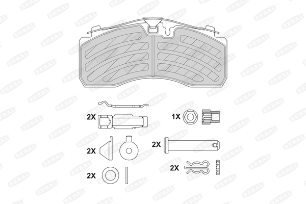 Set placute frana,frana disc BCV29287TK BERAL