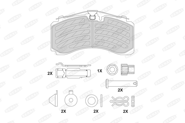 Set placute frana,frana disc BCV29319TK BERAL