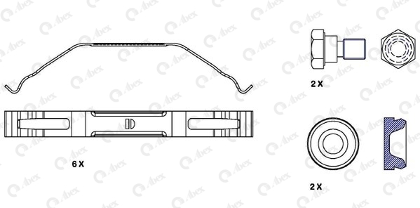 Set accesorii, placute frana FAC165 ABEX