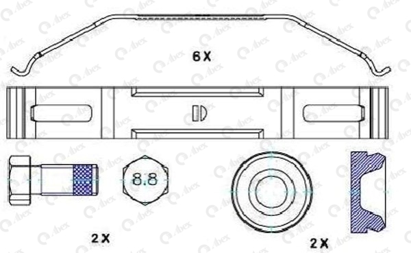 Set accesorii, placute frana FAC166 ABEX