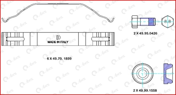 Set accesorii, placute frana FAC168 ABEX