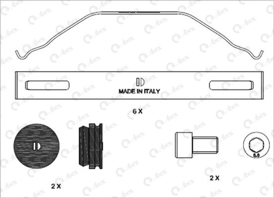Set accesorii, placute frana FAC175 ABEX