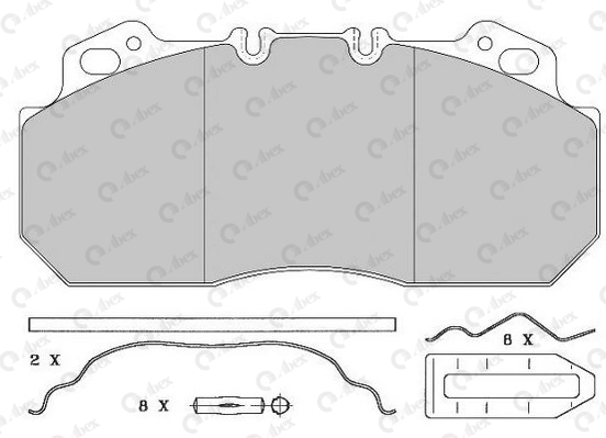 Set placute frana,frana disc G6644 ABEX