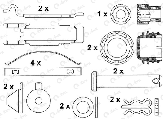 Set placute frana,frana disc G6746FE ABEX