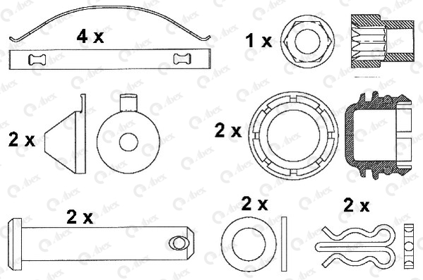 Set placute frana,frana disc G6796FE ABEX