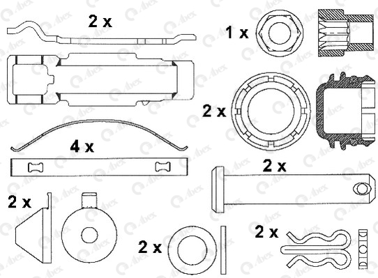 Set placute frana,frana disc G6843FE ABEX