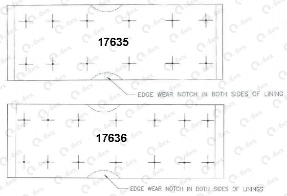 Set garnituri de frictiune, frana tambur J1051151 ABEX
