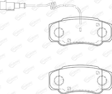 Set placute frana,frana disc DBP354054 DURON