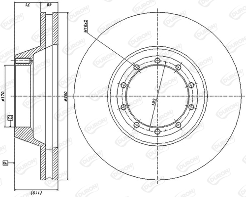 Disc frana DCR100A DURON