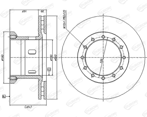 Disc frana DCR102A DURON
