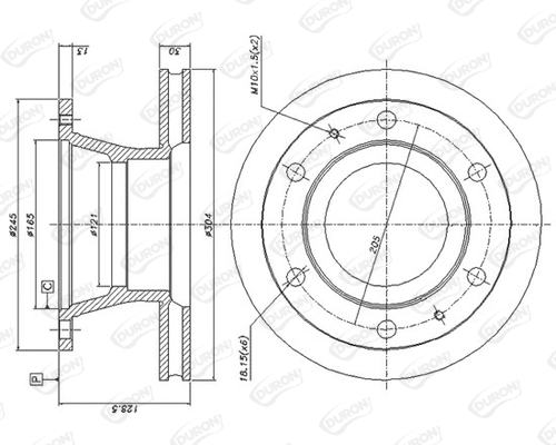 Disc frana DCR105A DURON