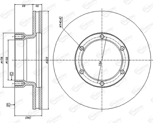 Disc frana DCR130A DURON